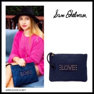 SAM EDELMAN LOVE STUDDED WRISTLET CLUTCH POUCH A2C